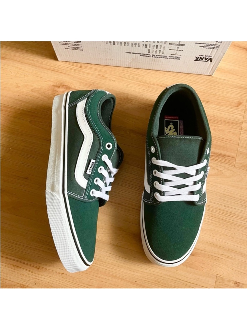 Vans Chukka Low Sidestripe Shoes Green Gables Women 10.0 US Mens 8.5 US - Picture 3 of 13
